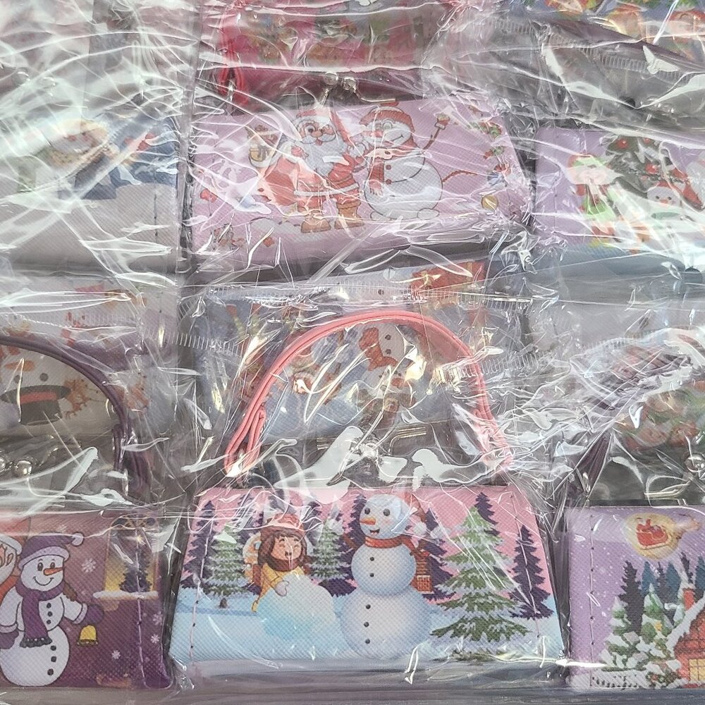 One Dozen Assorted Christmas Mini Coin Purses